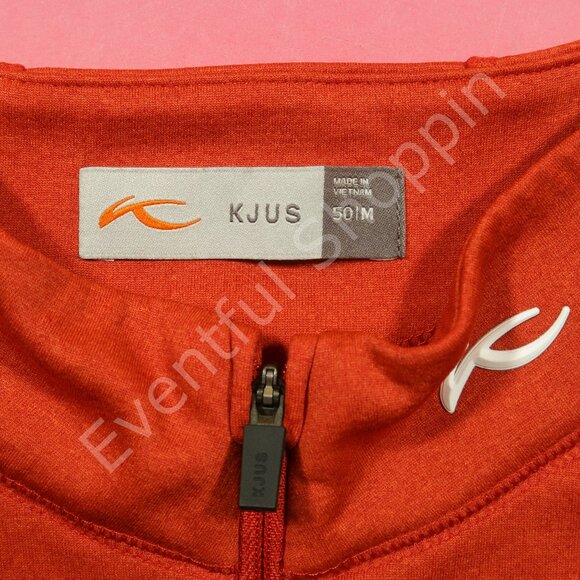 Kjus Pullover Mens M Orange Keano Half Zip Ohoopee Match Club Golf Jacket - Picture 5 of 6